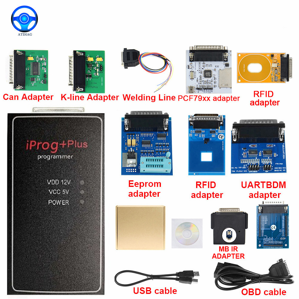 DISKON V777 Iprog+Plus Full Adapters 777 Iprog 3in1 Support IMMO+ Correction+ Reset Replace Carprog 