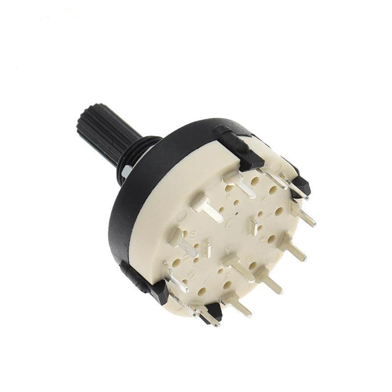 3/4/6/12 Selectable Band Rotary Channel Selector Switch Single Deck Rotary Switch Band Selector RS26