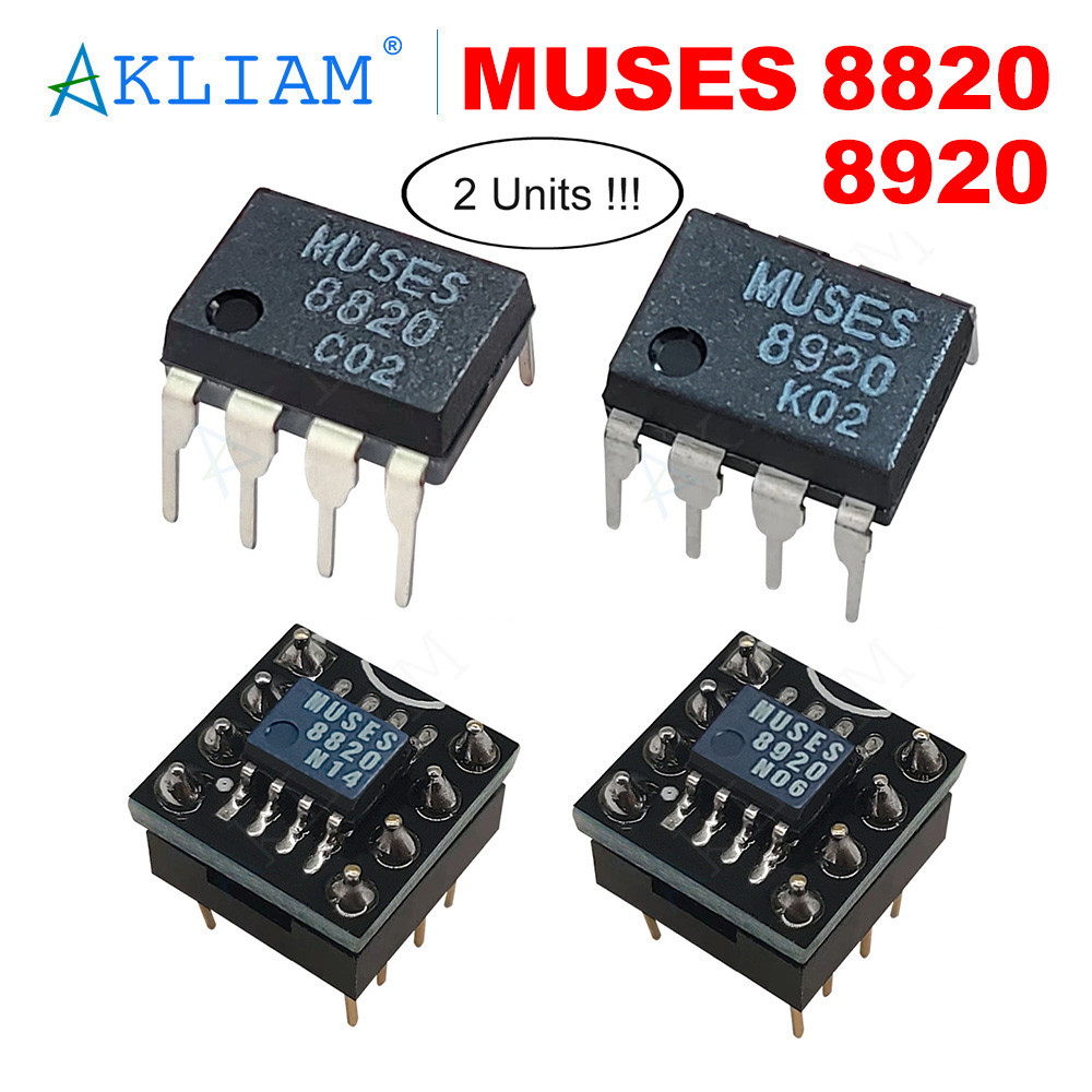 AkLIAM 2 Units Original JRC Muses8820 Muses8920 Op Amp SOP8 to DIP8 High Quality Audio Dual