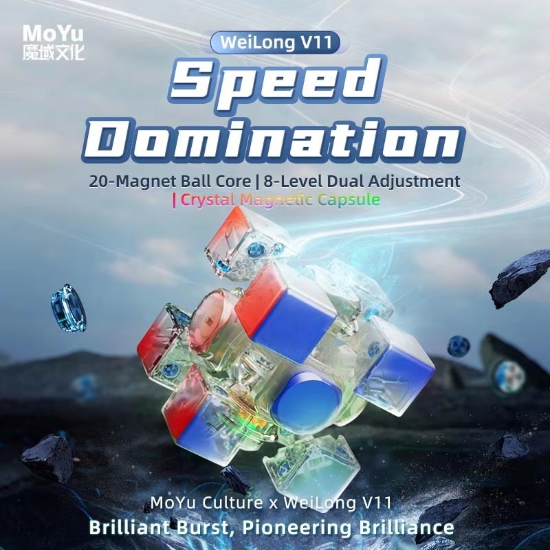 MoYu WeiLong V11 3x3x3 Core Magnetic 20 Maglev Magic Clothes Cube Professional Speed Cubing WeiLong