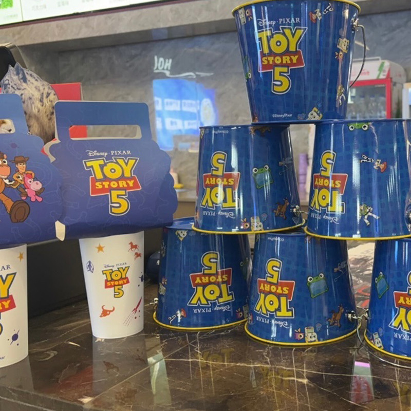 Limited Edition Toy Story 5 Themed Popcorn Bucket Reusable Snack Container Tumbler Cup Anime