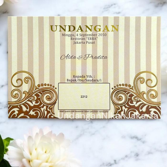 Khusus Grab Blangko Undangan Kosong Pernikahan Erba Kartu Blanko Simple 2212