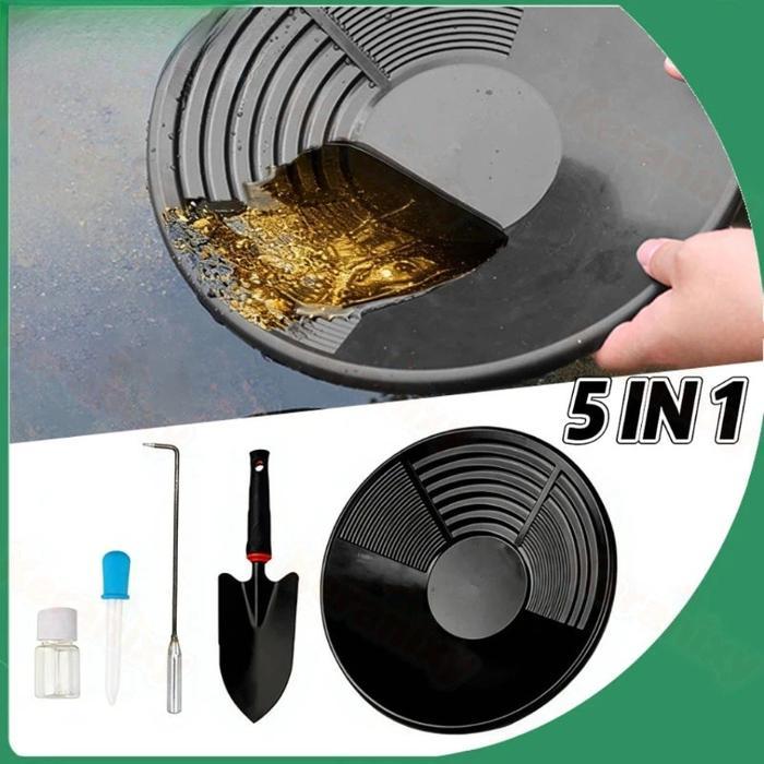 5PCS/Set Alat Penambangan Emas Plastik Piring Tambang Emas Alat Dulang Emas Berkualitas/Loyang