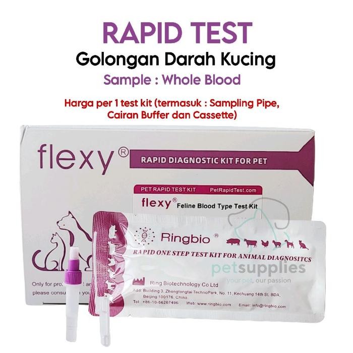 Terlaris Rapid Test Golongan Darah Kucing A+B Feline Blood Typing Rapid Test - Harga 1 Test Kit SALE