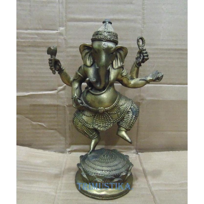 Do- Patung Ganesha / Ganesh berdiri kuningan