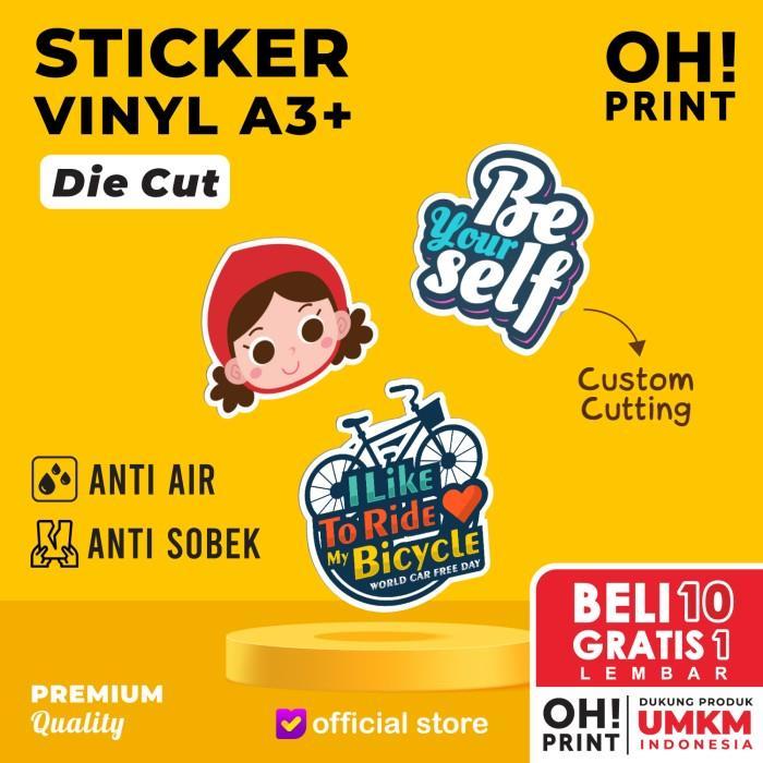 Cetak Stiker Label Vinyl / Stiker Die Cut / Cetak Stiker Custom