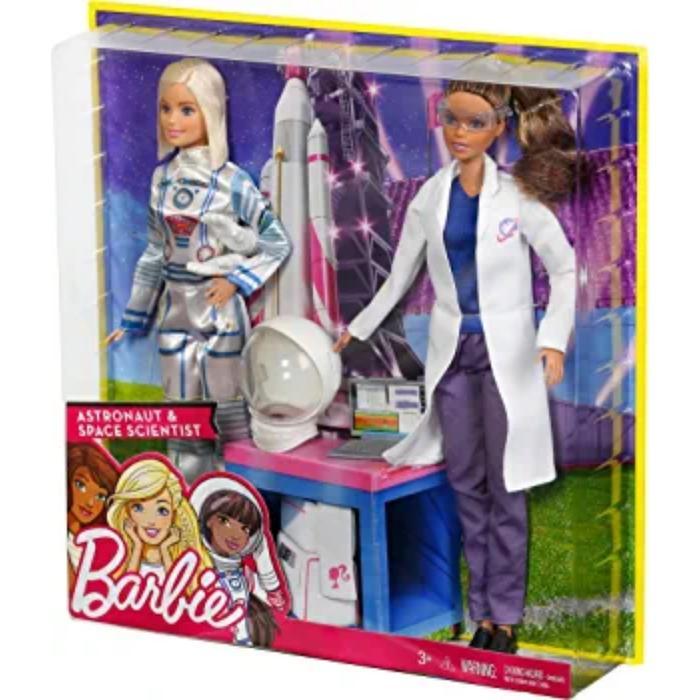 Boneka Blonde Barbie Astronaut & Space Scientist Doll And Playset