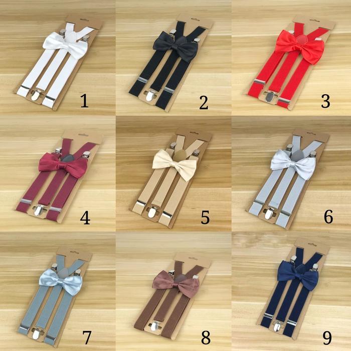 SUSPENDER ANAK DASI ANAK SET HITAM ELEGANCE