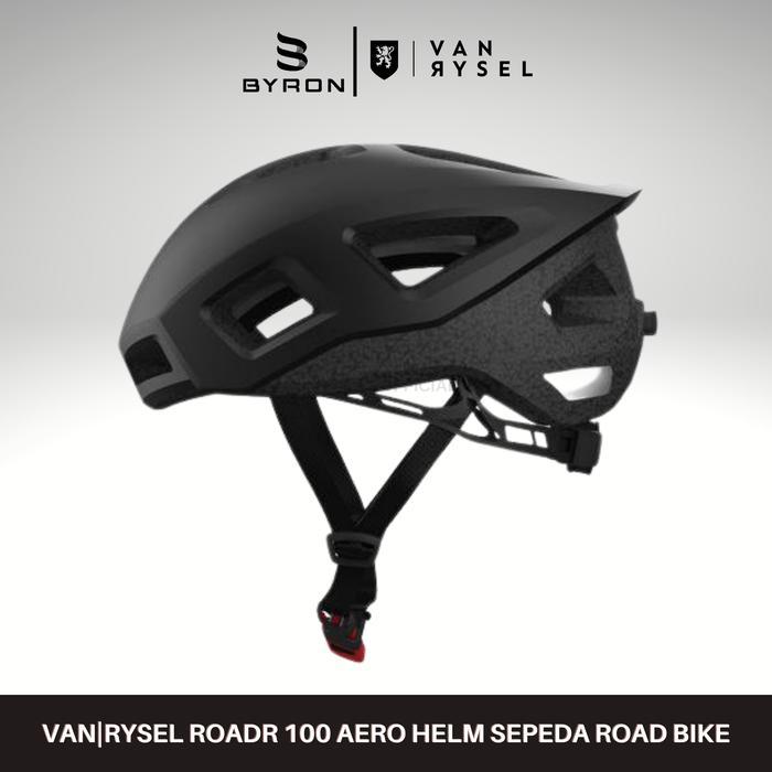 Van Rysel Helm Sepeda Van Rysel Roadr 100 Road Bike Mtb Sepeda Lipat-Black