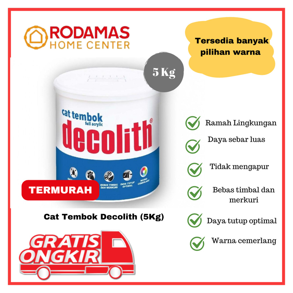 Cat Tembok Decolith 5 kg/Cat tembok murah dan Original