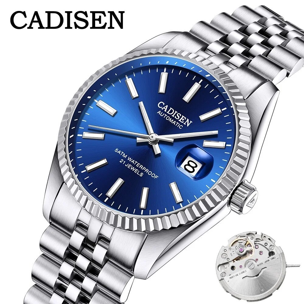 Cadisen Men Mechanical Watch Top Brand Luxury Automatic Watch Business Stainless Steel Waterproof