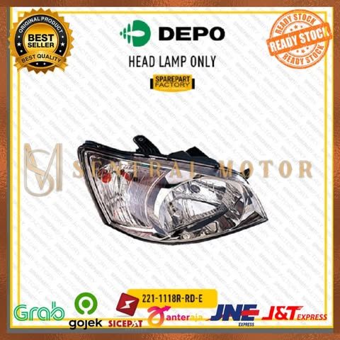 Head Lamp Lampu Depan Besar Kanan Hyundai Getz 2003 DEPO