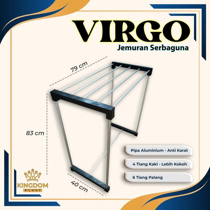 cuct- Wins Jemuran Rak Handuk Plastic Alumunium Virgo / Baju / Pakaian