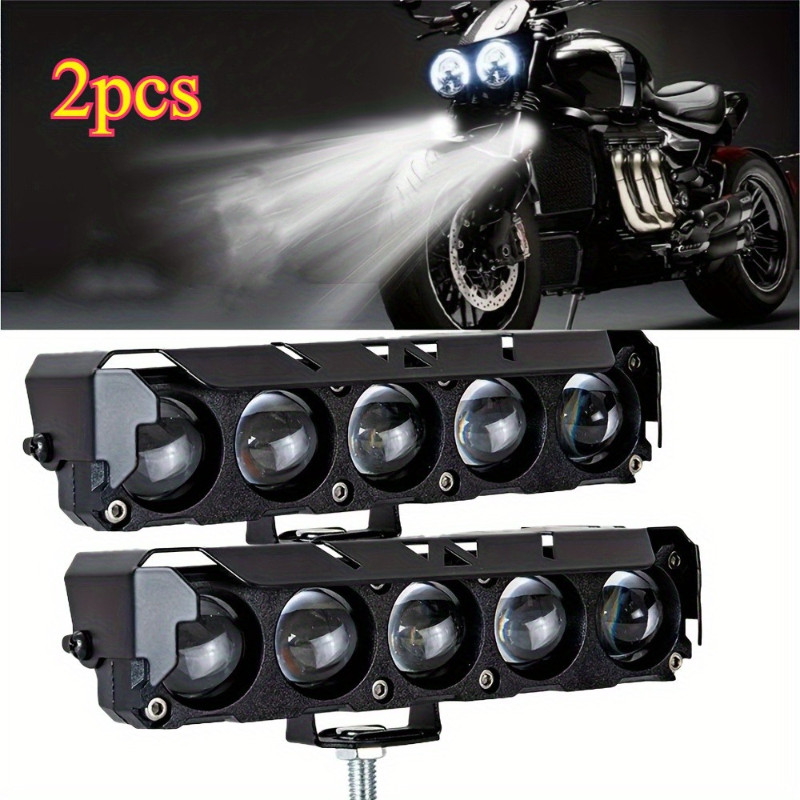 2Pcs Super Bright Led Motorcycle Spotlights Motorcycle Fog Lights High Lumens Auxiliary Lighting For