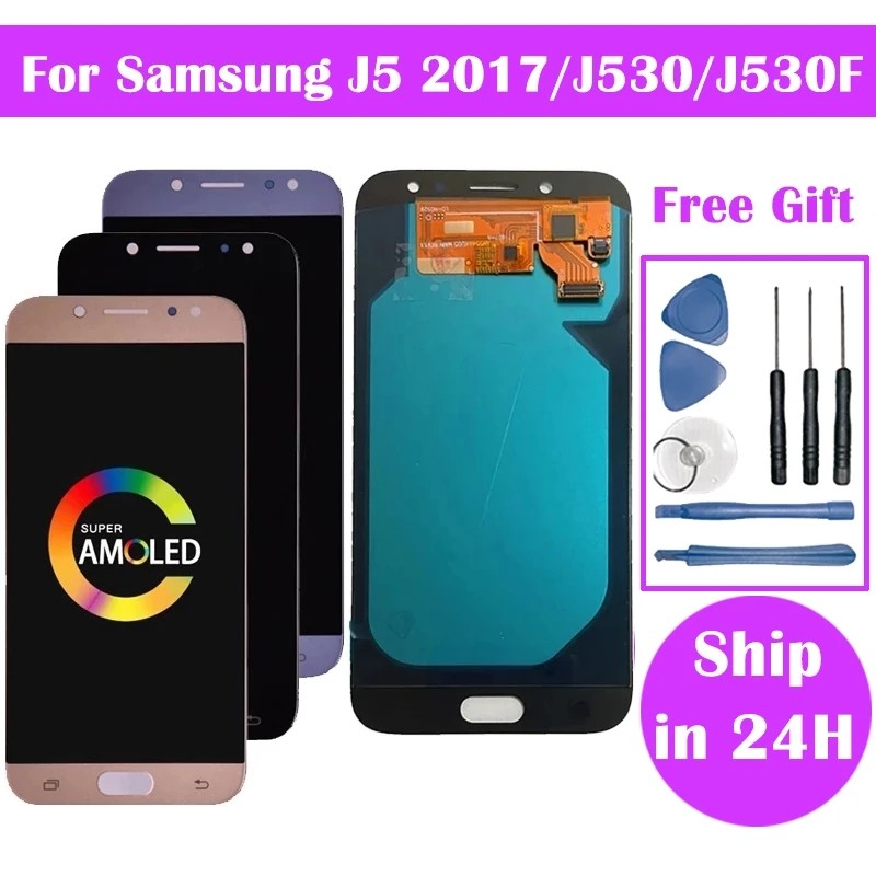 Super Amoled For J5 2017 Display J530 J530F Lcd Display With Touch Screen Digitizer Assembly J530