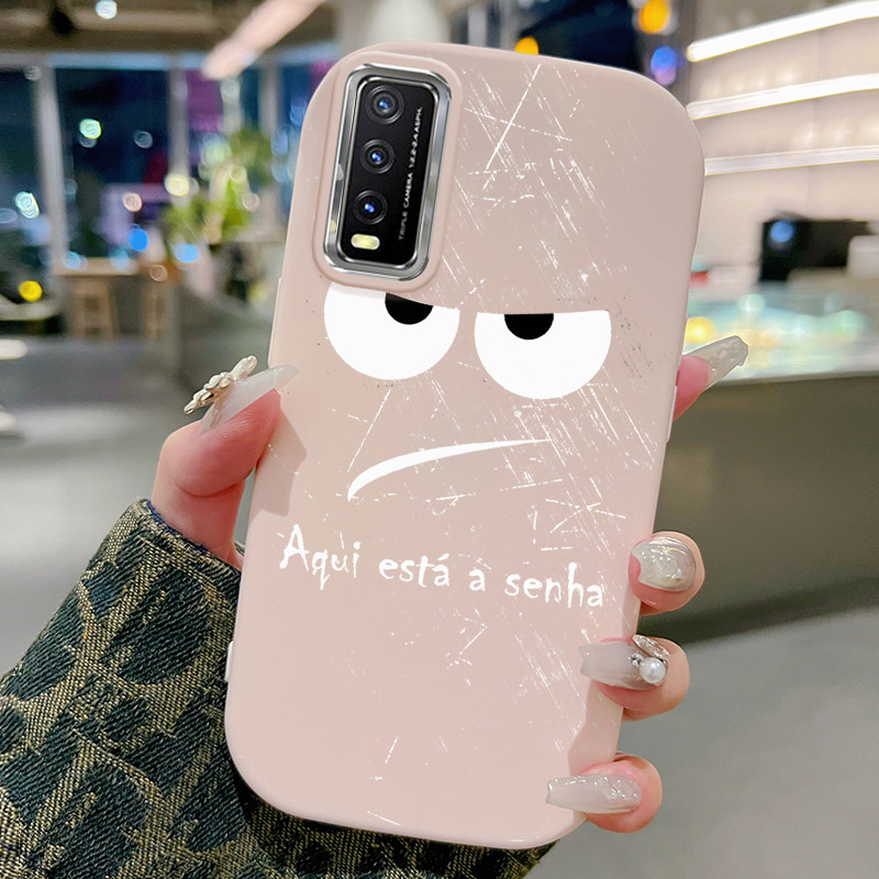 Casing Hp Untuk VIVO Y20 Y20i Y20s Y20T Y12s Y12a Case kehilangan kata-kata emoji Kesing Jelly Cesin
