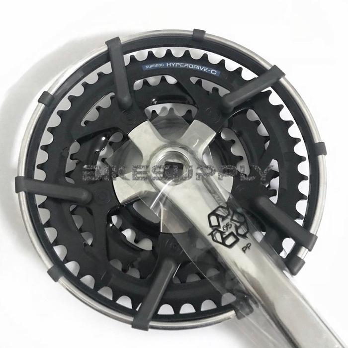 Crank Set Sepeda Merk Shimano Alivio Fc - Mc10 Japan Via Nos Vintage Jadul Triple 3 Speed (Crankset