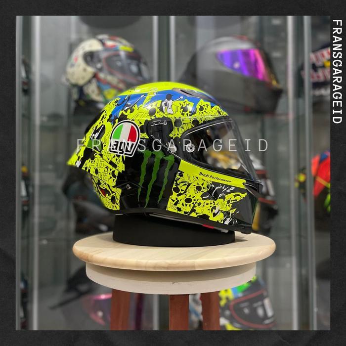 HELM FULL FACE PSTA GPRR EMILIA VALENTINO ROSSI 46 BAHAN ABS 1:1 HIGH QUALITY - M