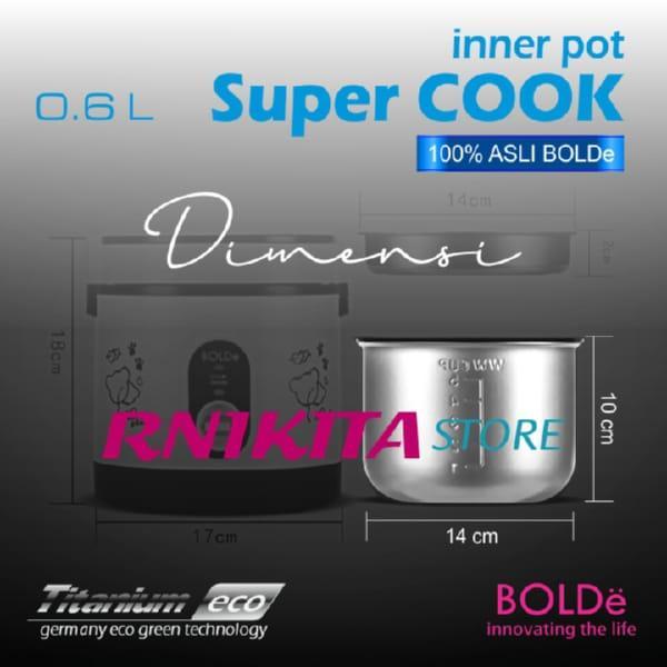 Kiss - Panci Teflon Inner Pot Rice Cooker Bolde Super Cook 0.6L