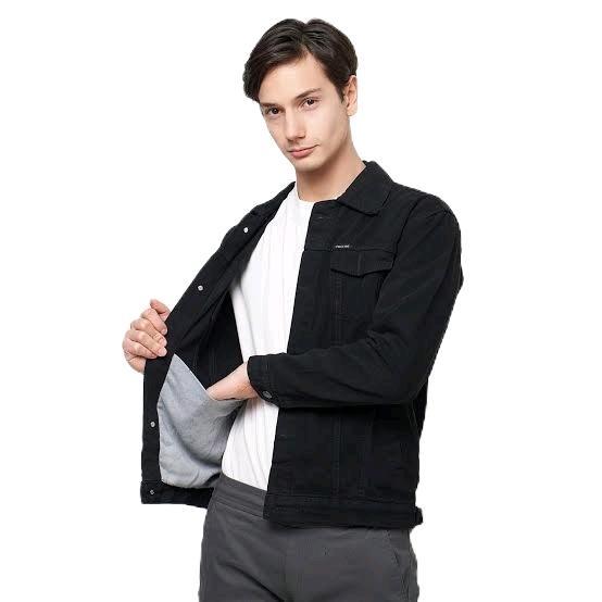 Promo Jaket Jeans Pria Denim Hitam Distro Musim Dingin Jaket Cowok Keren Casual Gress.Id Official