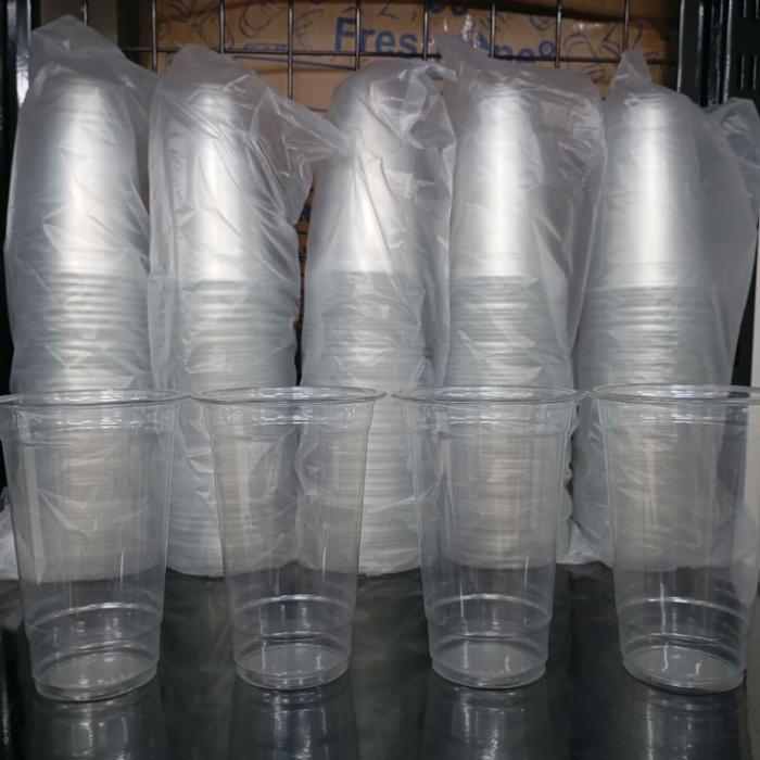 CUP GELAS OZ / CUP OZ / CUP GELAS PET 16OZ SLIM 13GRAM ISI 50 PCS SEMURATOSERBA
