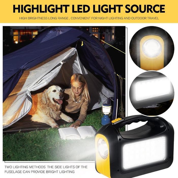 Solar Light Lampu Panel Surya VDR V-1588S-U Dengan 2 Bohlam - Solar Lighting System Lampu Emergency
