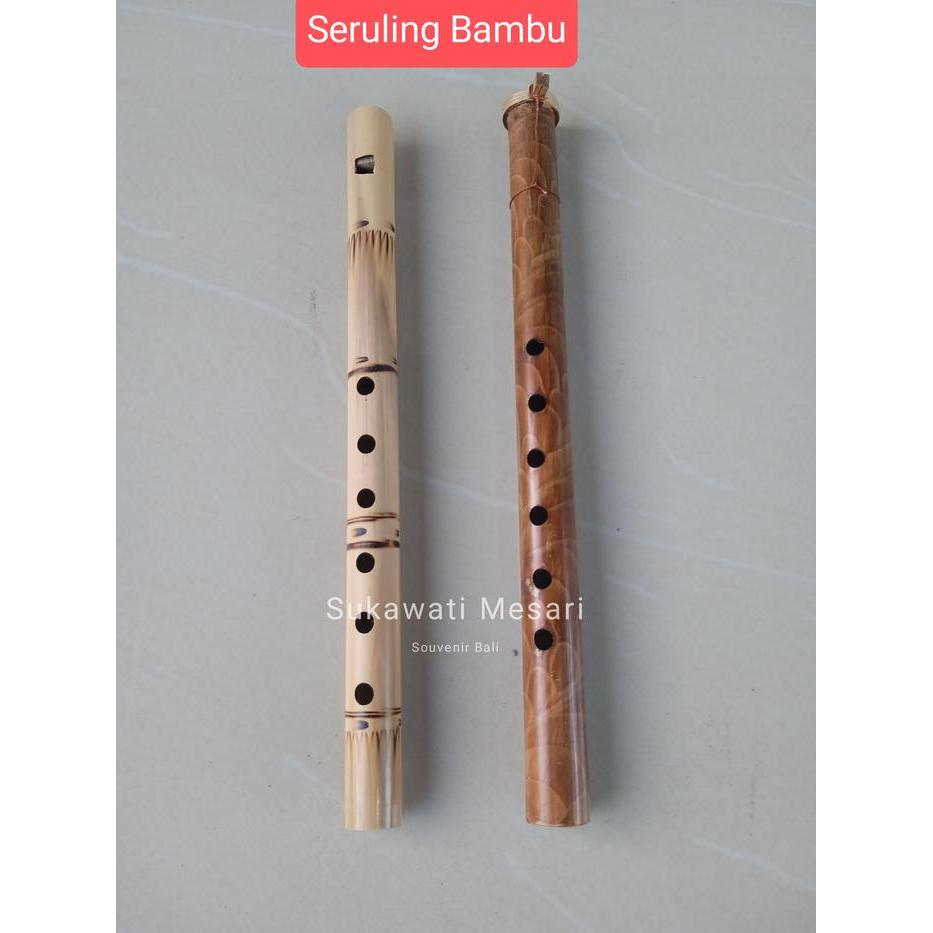 Seruling Suling Bambu Bali Lubang 6 Alat Musik Edukasi Anak Tradisional