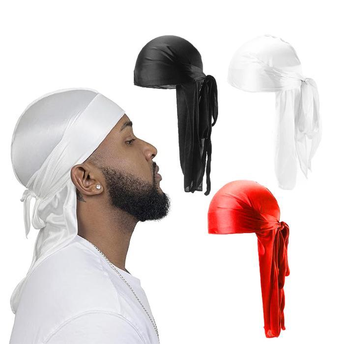 Durag Ikat Kepala Silk Durag Bandana Hip Hop Pirate Hat Bandana Chemo Cap Durag Kepala Hip Hop