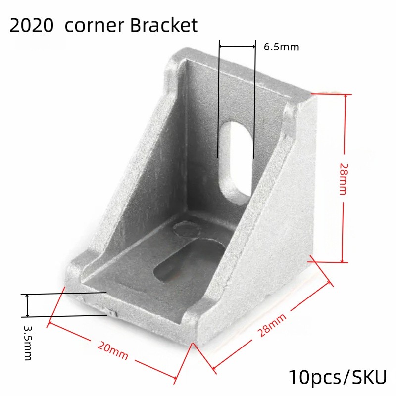 Corner Bracket 2020 3030 4040 Aluminum Profile Extrusion Connector Accessories Fastener Parts