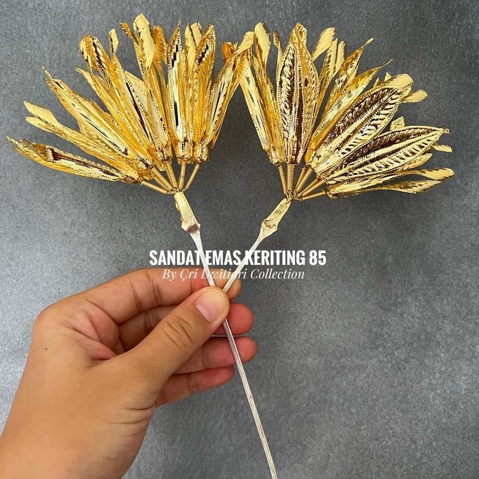 Sandat Emas Keriting 145/ Bunga Emas Bali/ Bunga Pengantin Sanggul Bali Hairdo KR145