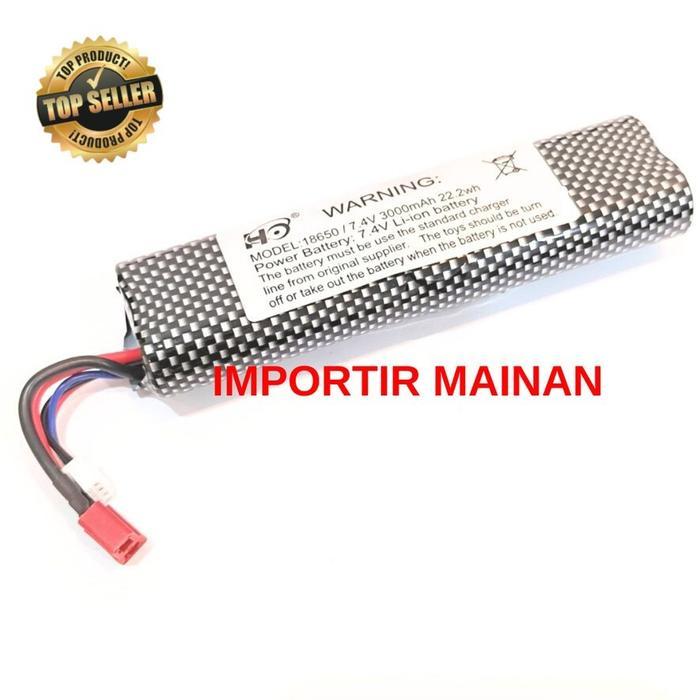 baterai li ion rc crawler huangbo hb-r1002 r1001 r1002 r1003 18650 7.4v 3000mAH
