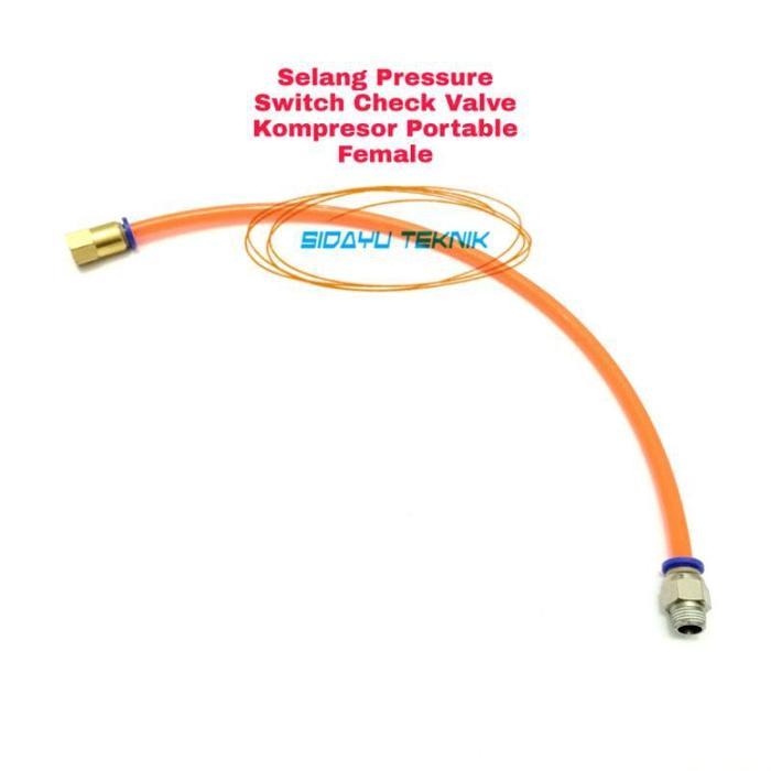 Pipa Selang Otomatis Ke Valve Kompresor 30cm Sambungan Selang Kompresor
