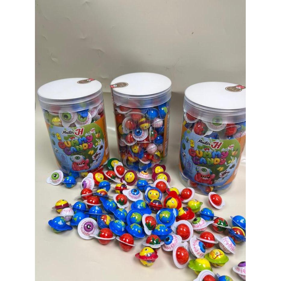 GRATIS ONGKIR Gummy eyeballs mini 1 toples isi 120 pcs permen lunak Gummy aneka rasa permen viral