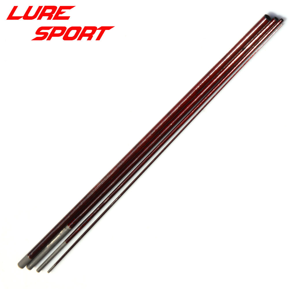 LureSport 2sets 1.43m 1.6m 1.8m 1.93m 4 sections UL Transparent Red Carbon blank Travel Rod Building