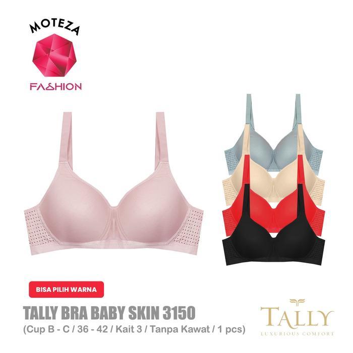 Girona - Tally 3150 Bra Ba Skin Bh Wanita - Busa Tipis Cup B - C Tanpa Kawat Kait 3 Size 36 - 42