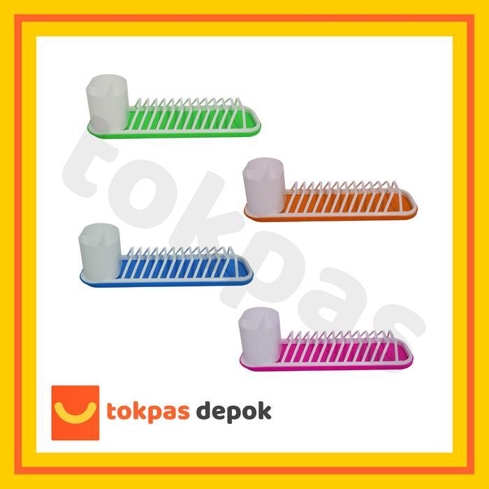 Rak Piring Mini Case Plate / Rak Pengering Peralatan Dapur Nagata 367 Biru Hijau Pink Plastik tempat