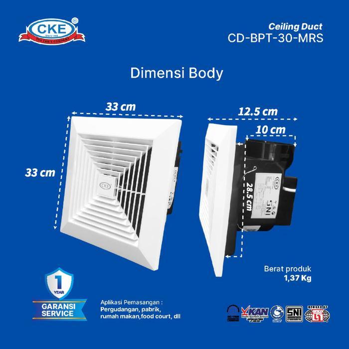CKE Exhaust Fan Plafon 12 Inch Kipas Angin Dak / Hexos Plafon Ceiling