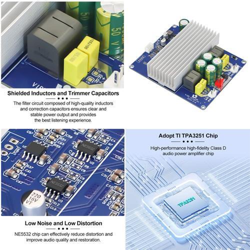 Power amplifier Class D 2 x 200 Watt DC 24-38 V