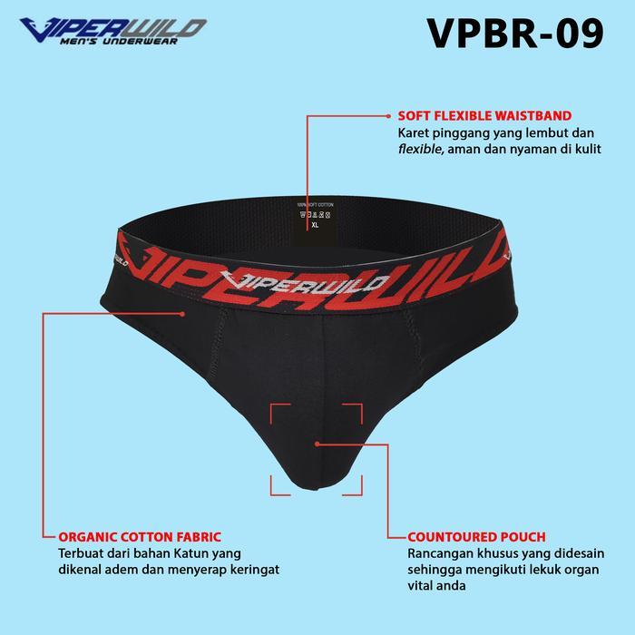 PROMO OXLADE Celana Dalam Pria Katun Isi 3pcs "Red Bold" VPBR-09 BE5T QUALITY