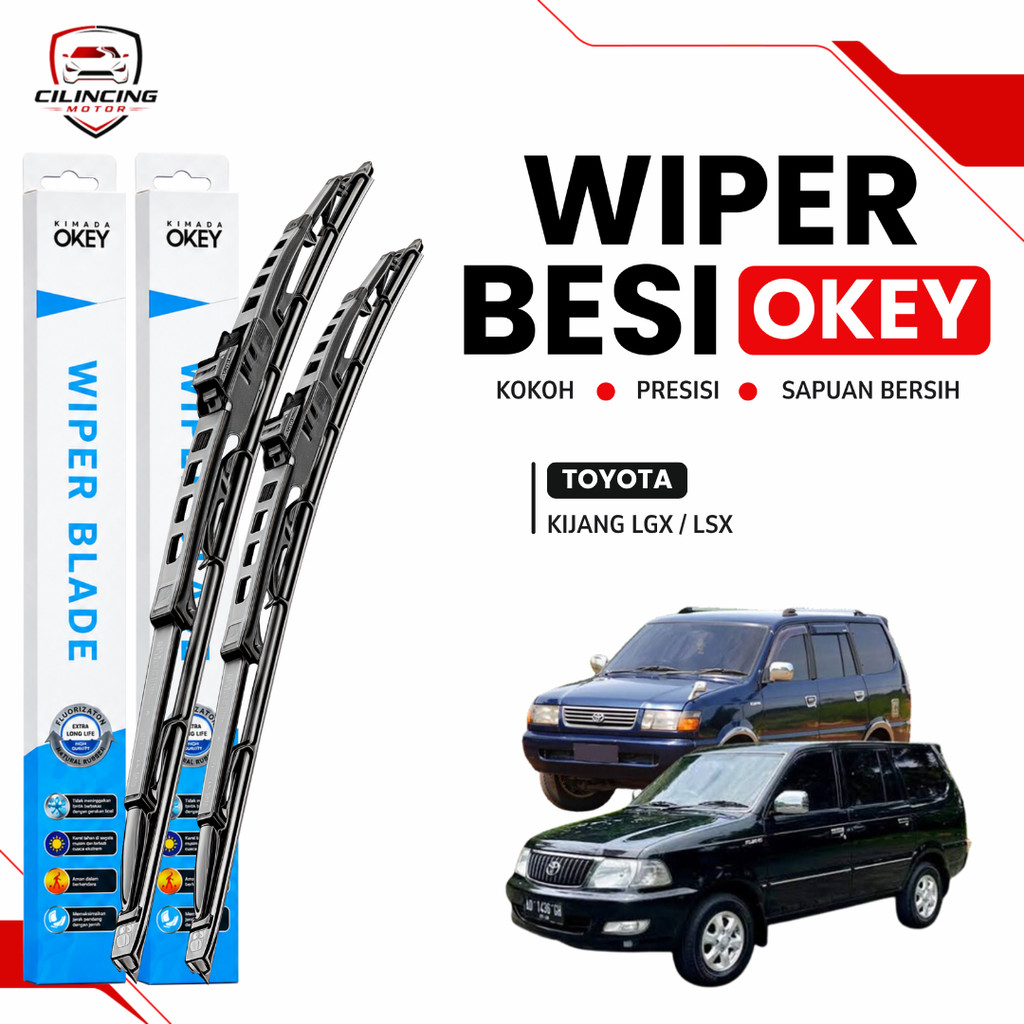 Wiper Toyota Kijang LSX/LGX Konvensional Kaca Depan Mobil