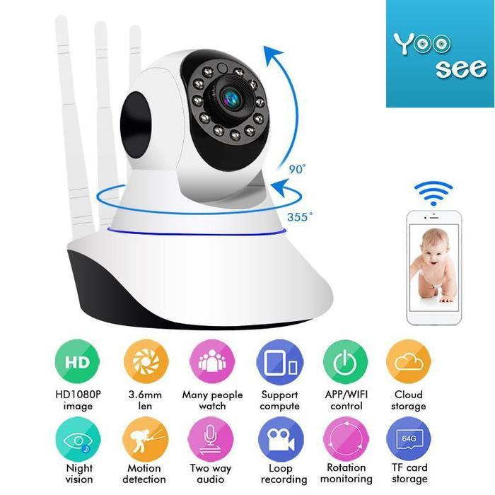 CCTV Camera Wifi 3 Antena Ip Camera Yoosee Kamera CCTV Ip Cam Yoosee