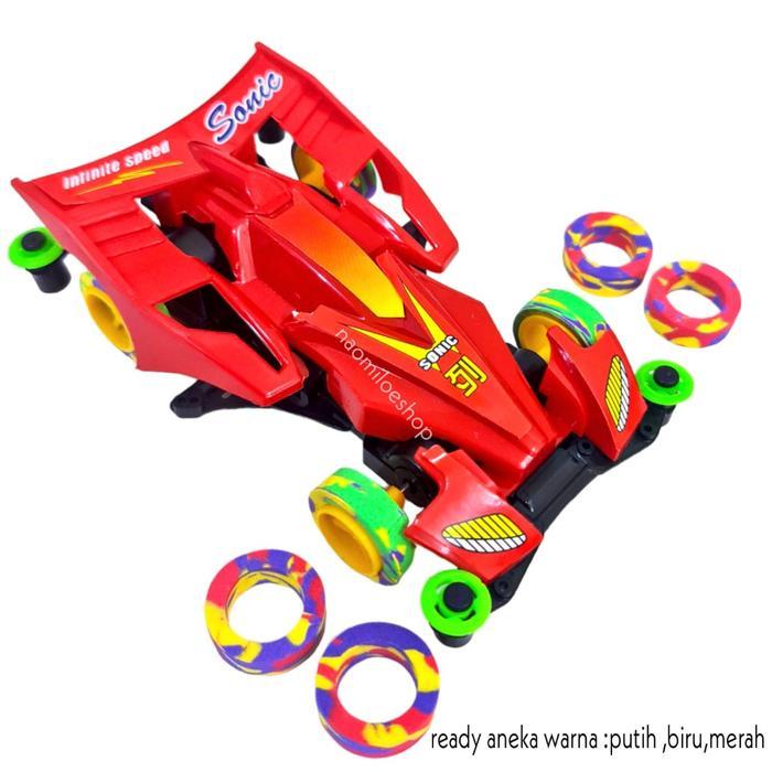 SALE Mainan Tamiya Tamia Mini 4WD Bonus 4 Ban Roda Busa Murah Mainan Anak Balap Dinamo Mobil Toys