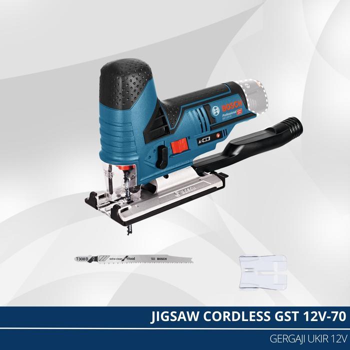BOSCH GERGAJI UKIR / CORDLESS JIGSAW GST 12 V-LI ( Unit Only )