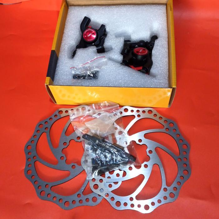 REM SEPEDA ROADBIKE GRAVEL SEMI HIDROLIK BRAKE KALIPER PLUS ROTOR 160 SIAP KIRIM