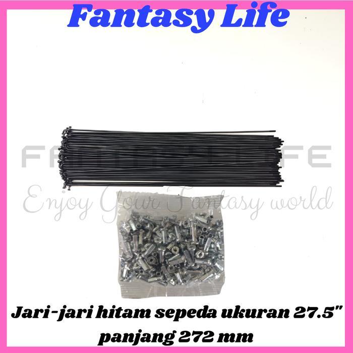 Fantasy Jari Jari Sepeda 27.5 Warna Hitam Spoke Harga Untuk @36 Pcs Panjang 272 Mm Sepeda Mtb