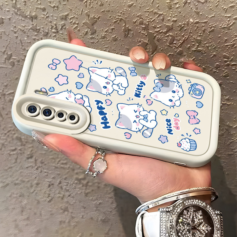 Casing Hp OPPO A91 OPPO F15 OPPO Reno 3 Case Kucing bintang pink Imut Banget Kasing Promo Cesing Kes