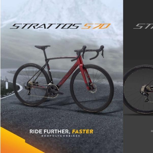 Sepeda Balap / Roadbike 700c Polygon Strattos S7 Disc - Merah, XS