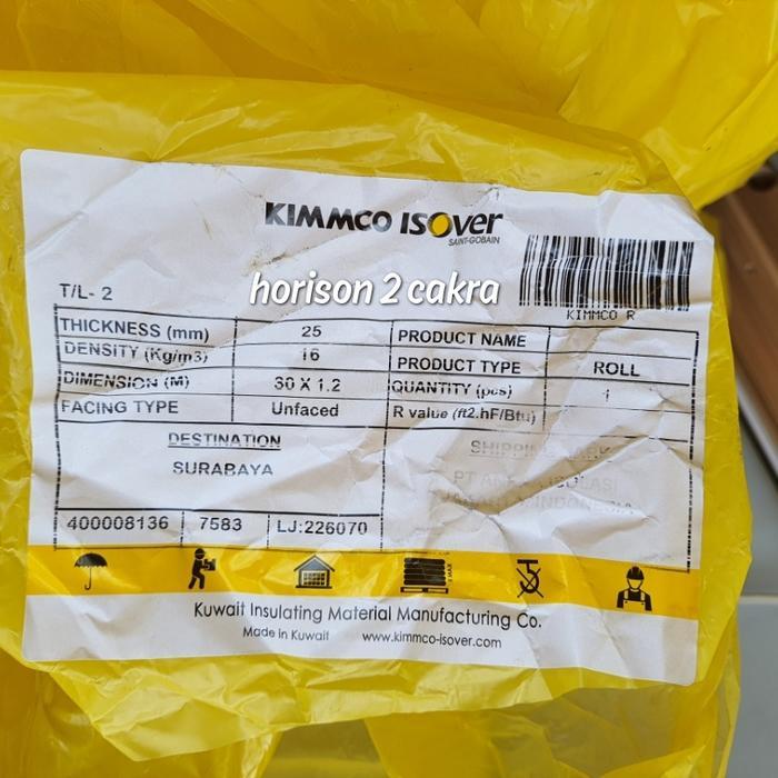 Glasswool Peredam Suara Kimmco Isover Density 16