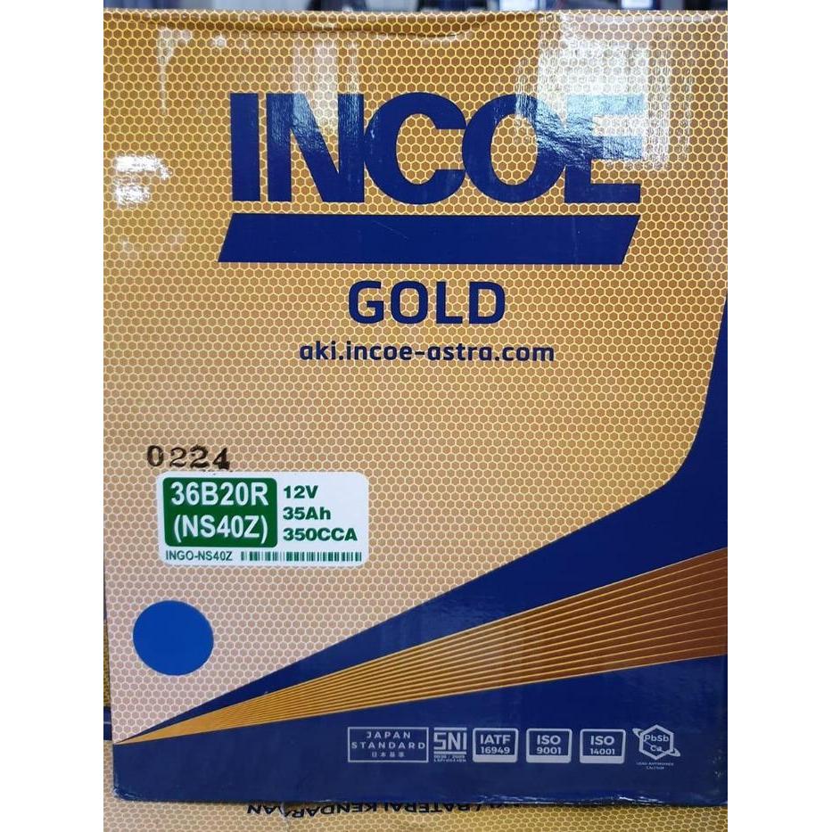 Aki Mobil Incoe Gold Ns40Z Ns40 Z 36B20R 36B20L 35Ah Basah