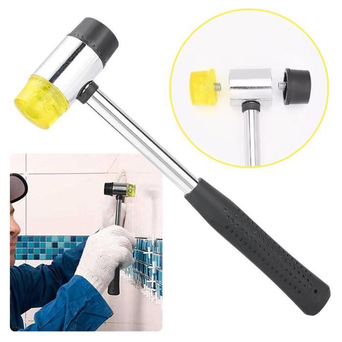 Palu Karet Plastik 2in1 Mini Rubber Hammer Soft Pasang Lantai Keramik Granit Parket Multifungsi